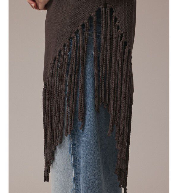 Diagram「フリンジイレヘムニットトップ」|ニット・セーター|