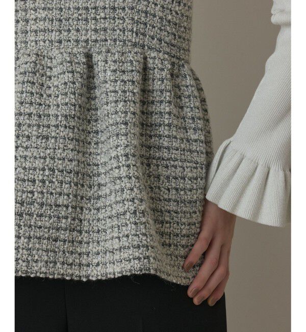 GRACE CONTINENTAL「ツイードペプラムベスト」|ベスト・ジレ|