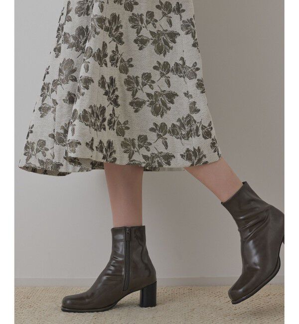 GRACE CONTINENTAL「ラメフラワージャガードフレアスカート」|スカート|