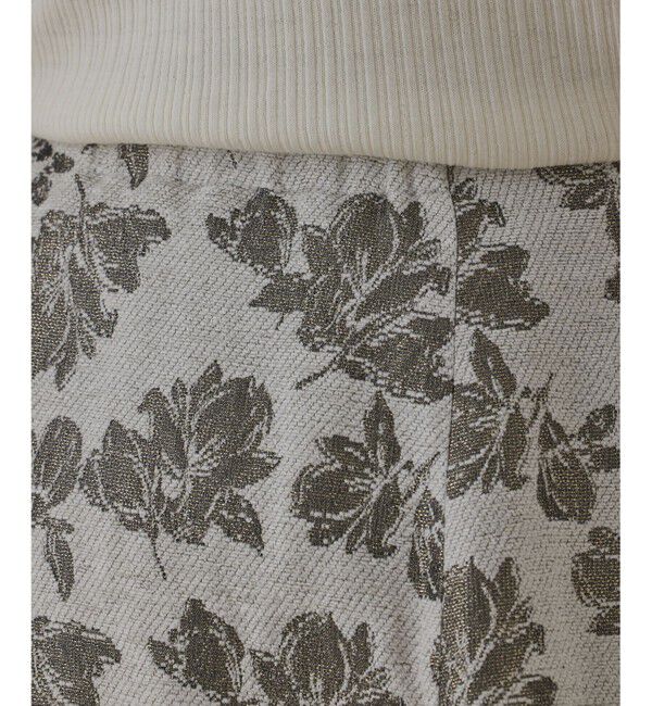 GRACE CONTINENTAL「ラメフラワージャガードフレアスカート」|スカート|