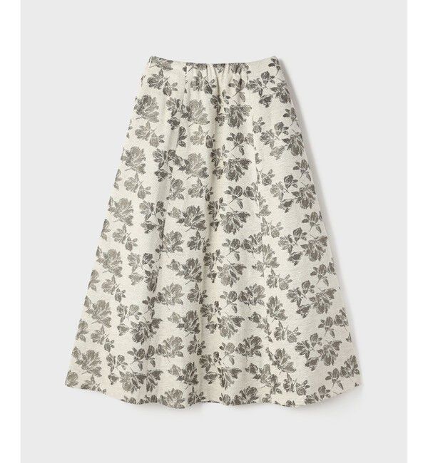 GRACE CONTINENTAL「ラメフラワージャガードフレアスカート」|スカート|