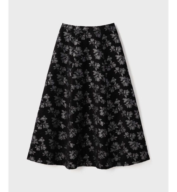 GRACE CONTINENTAL「ラメフラワージャガードフレアスカート」|スカート|