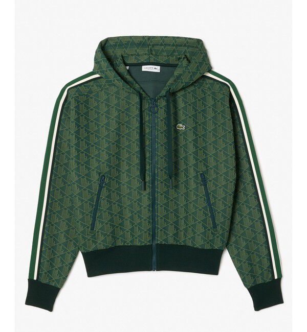 LACOSTE「モノグラムジャカードジップアップフーディー / トラックジャケット」|パーカー|