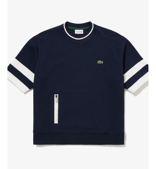 LACOSTE「スリーブラインダブルフェイス鹿の子地半袖Tシャツ トレーナー」|スウェット・ジャージ|
