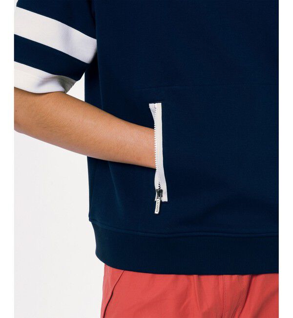 LACOSTE「スリーブラインダブルフェイス鹿の子地半袖Tシャツ トレーナー」|スウェット・ジャージ|