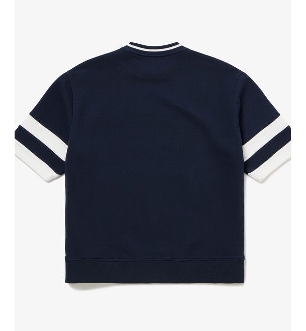 LACOSTE「スリーブラインダブルフェイス鹿の子地半袖Tシャツ トレーナー」|スウェット・ジャージ|