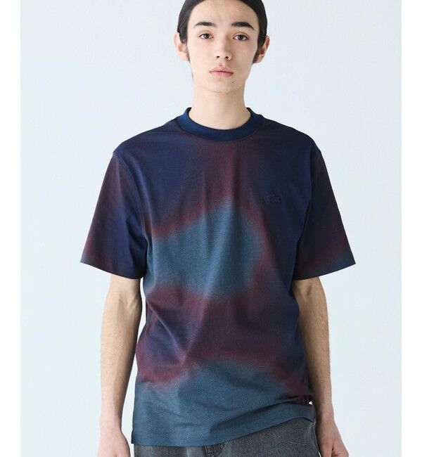LACOSTE「オンブレテキスタイルクルーネック半袖Tシャツ」|Tシャツ・カットソー|
