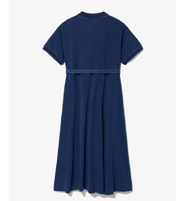 LACOSTE「インディゴ 鹿の子ポロドレス マキシ丈ワンピース フレア Iライン」|ワンピース|