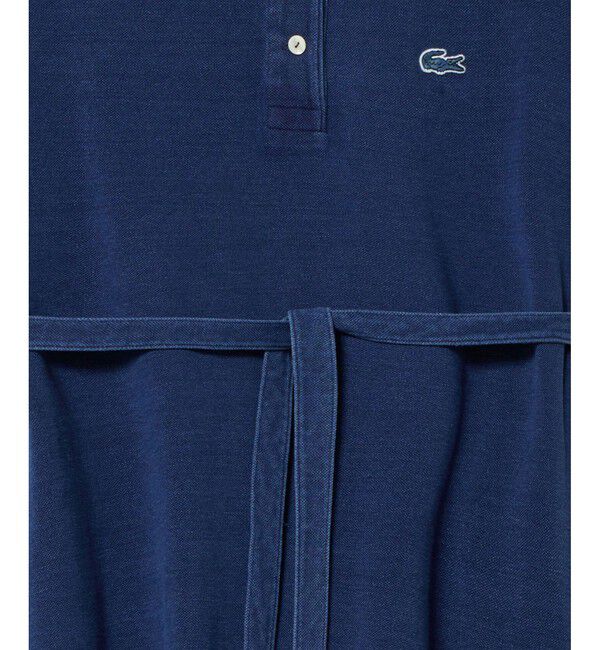LACOSTE「インディゴ 鹿の子ポロドレス マキシ丈ワンピース フレア Iライン」|ワンピース|