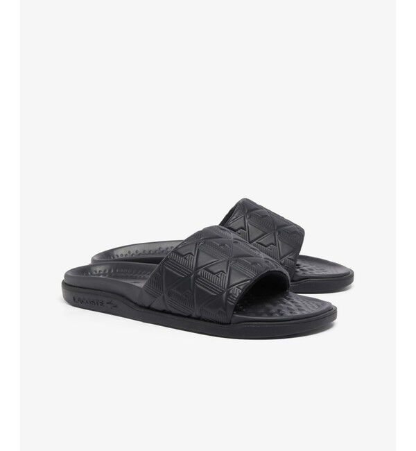 LACOSTE「メンズ SERVE SLIDE DUAL」|サンダル|ブラック