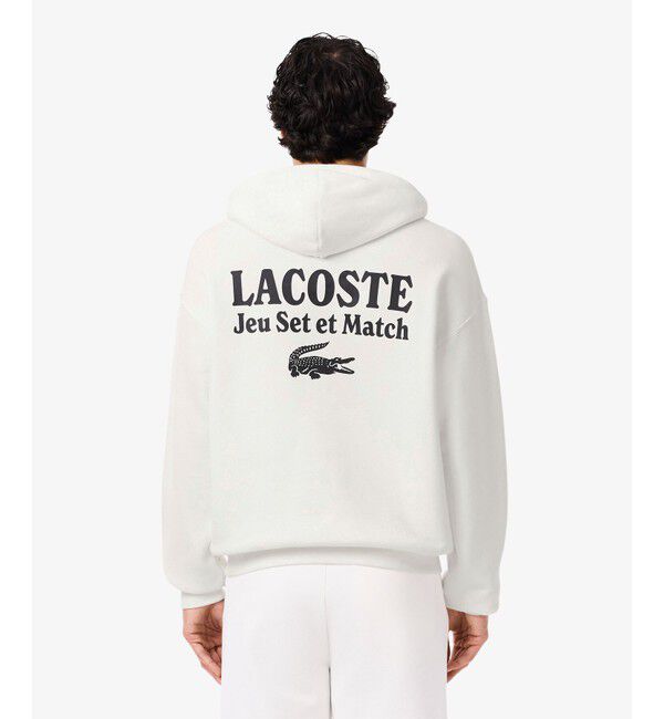 LACOSTE「Jeu Set et Matchバックプリントスウェットフーディー」|パーカー|