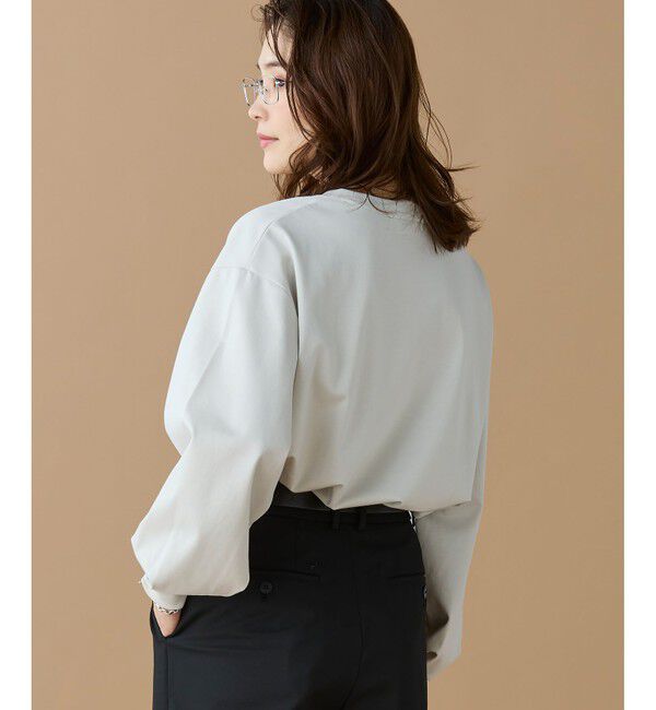 LACOSTE「【オンライン限定】LACOSTE バルーンスリーブ サイドスリット オーバーサイズTシャツ」|Tシャツ・カットソー|