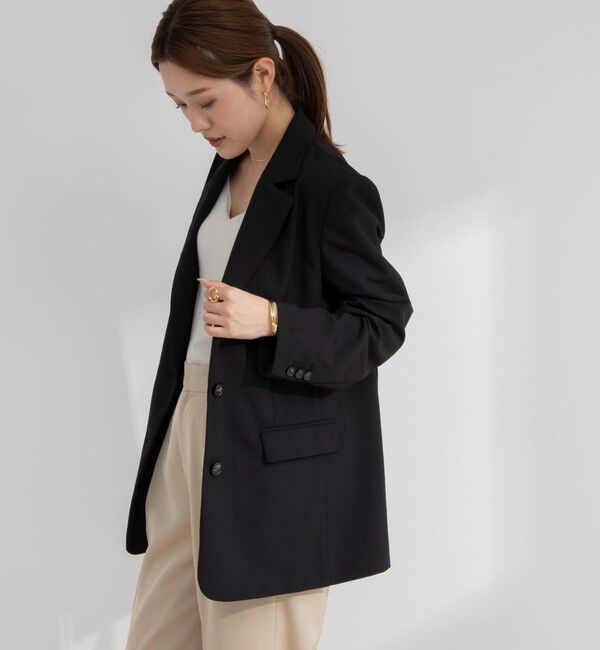 NOLLEY'S sophi「《セットアップ対応》ウォッシャブル麻調合繊シングルオーバージャケット」|テーラードジャケット|