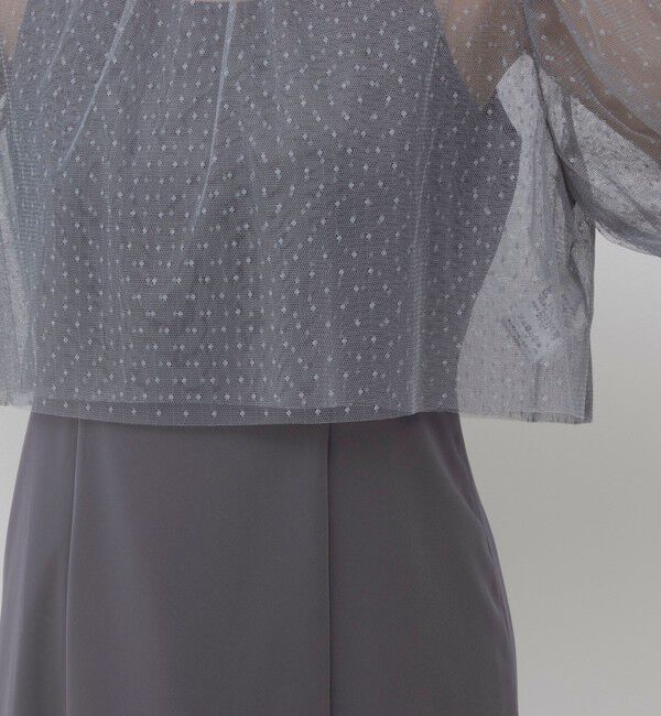 NOLLEY'S「ドットチュールブラウス コンビキャミワンピース」|ワンピース|