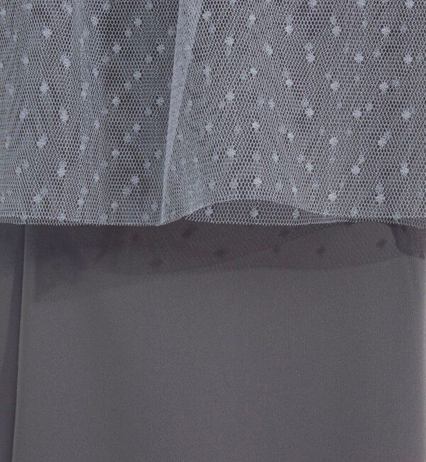 NOLLEY'S「ドットチュールブラウス コンビキャミワンピース」|ワンピース|