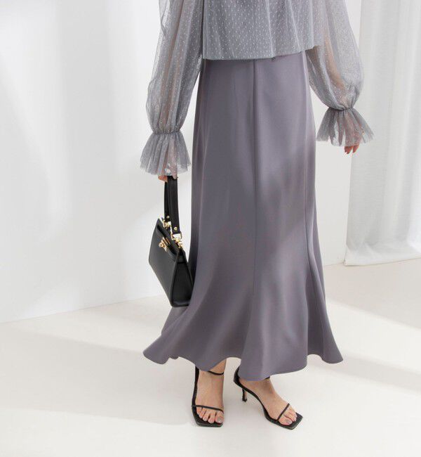 NOLLEY'S「ドットチュールブラウス コンビキャミワンピース」|ワンピース|