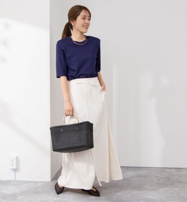 NOLLEY'S「接触冷感 70/2コンパクトクール肩パットTシャツ」|Tシャツ・カットソー|