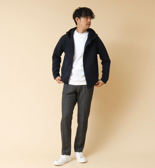 NOLLEY'S goodman「クジラ刺繍 ダンボールニット ジップパーカー」|パーカー|