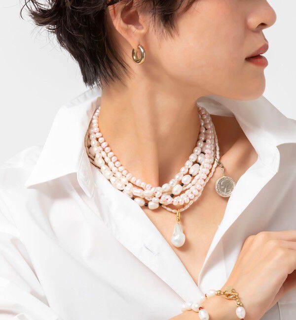 NOLLEY'S「淡水パールオールノットネックレス」|ネックレス|