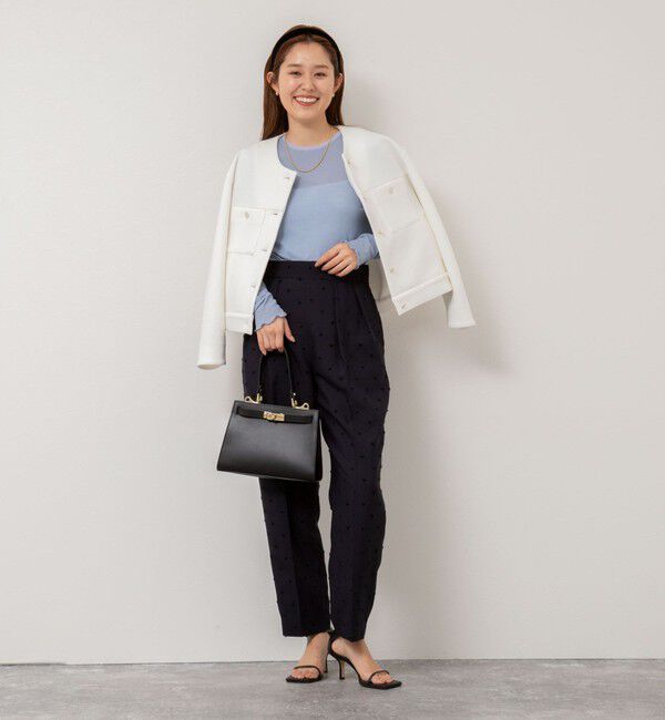 NOLLEY'S「《セットアップ対応》ウォッシャブルドットツッキリツータックテーパードパンツ」|その他|