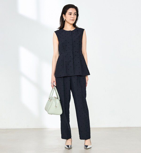 NOLLEY'S「《セットアップ対応》ウォッシャブルドットツッキリツータックテーパードパンツ」|その他|