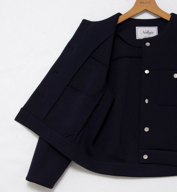 NOLLEY'S「ウォッシャブルエアボールクルーネックブルゾン」|ブルゾン・スタジャン|