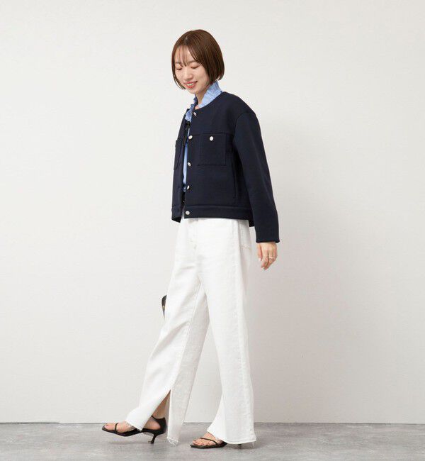 NOLLEY'S「ウォッシャブルエアボールクルーネックブルゾン」|ブルゾン・スタジャン|