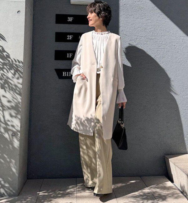 NOLLEY'S「◇【WEB限定】ウォッシャブルドライタスランスリットジレ」|ベスト・ジレ|