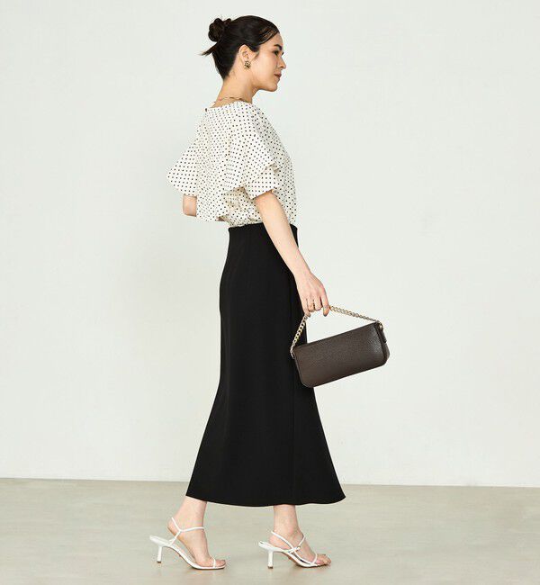 NOLLEY'S「【追加】サッカードットバックフリルブラウス」|シャツ・ブラウス|