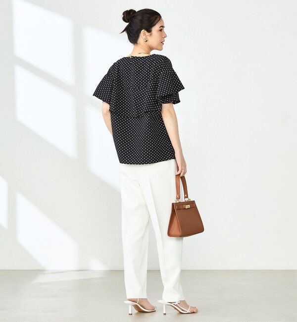 NOLLEY'S「【追加】サッカードットバックフリルブラウス」|シャツ・ブラウス|