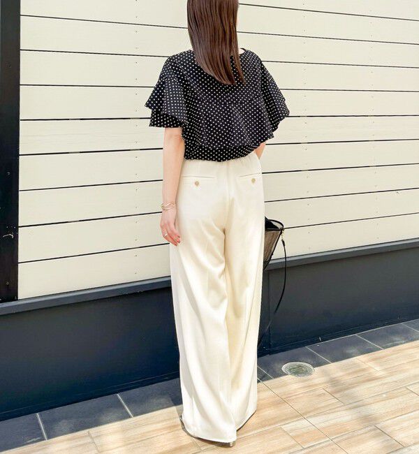 NOLLEY'S「【追加】サッカードットバックフリルブラウス」|シャツ・ブラウス|