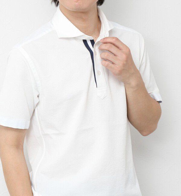 NOLLEY'S goodman「《ビジカジ対応》サッカーニットテープポロ ビズポロ 25SS」|ポロシャツ|