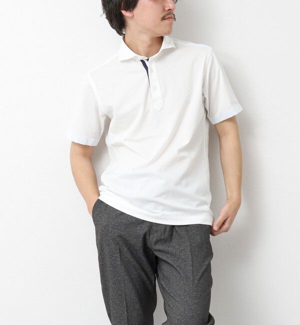 NOLLEY'S goodman「《ビジカジ対応》サッカーニットテープポロ ビズポロ 25SS」|ポロシャツ|