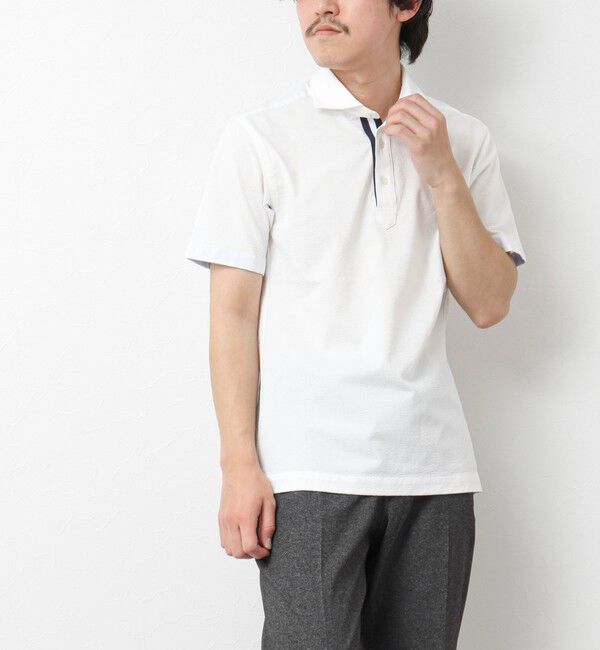 NOLLEY'S goodman「《ビジカジ対応》サッカーニットテープポロ ビズポロ 25SS」|ポロシャツ|