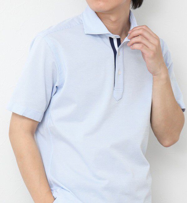 NOLLEY'S goodman「《ビジカジ対応》サッカーニットテープポロ ビズポロ 25SS」|ポロシャツ|