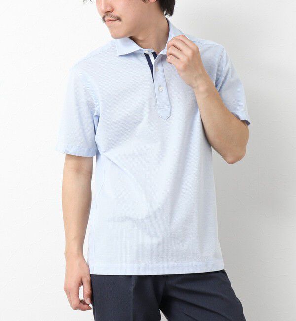 NOLLEY'S goodman「《ビジカジ対応》サッカーニットテープポロ ビズポロ 25SS」|ポロシャツ|