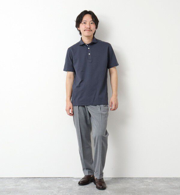 NOLLEY'S goodman「《ビジカジ対応》サッカーニットテープポロ ビズポロ 25SS」|ポロシャツ|