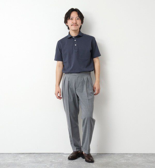 NOLLEY'S goodman「《ビジカジ対応》サッカーニットテープポロ ビズポロ 25SS」|ポロシャツ|