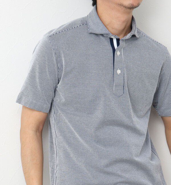 NOLLEY'S goodman「《ビジカジ対応》サッカーニットテープポロ ビズポロ 25SS」|ポロシャツ|