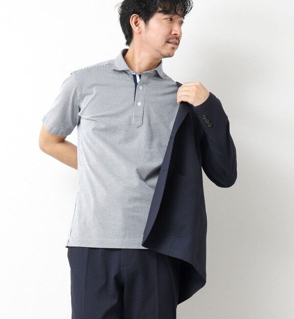 NOLLEY'S goodman「《ビジカジ対応》サッカーニットテープポロ ビズポロ 25SS」|ポロシャツ|