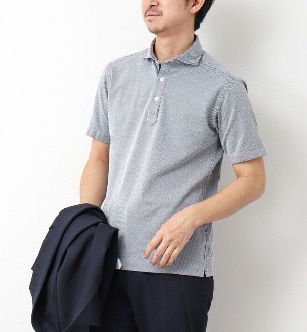 NOLLEY'S goodman「《ビジカジ対応》サッカーニットテープポロ ビズポロ 25SS」|ポロシャツ|