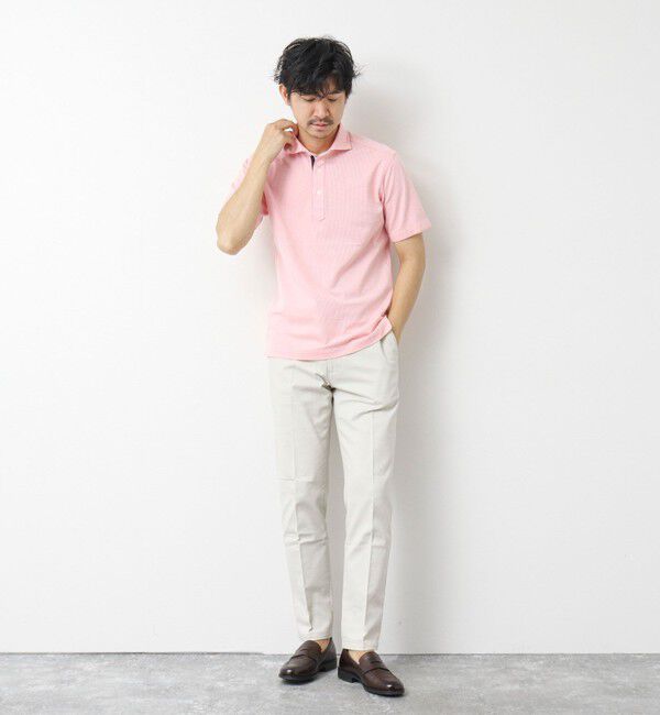 NOLLEY'S goodman「《ビジカジ対応》サッカーニットテープポロ ビズポロ 25SS」|ポロシャツ|