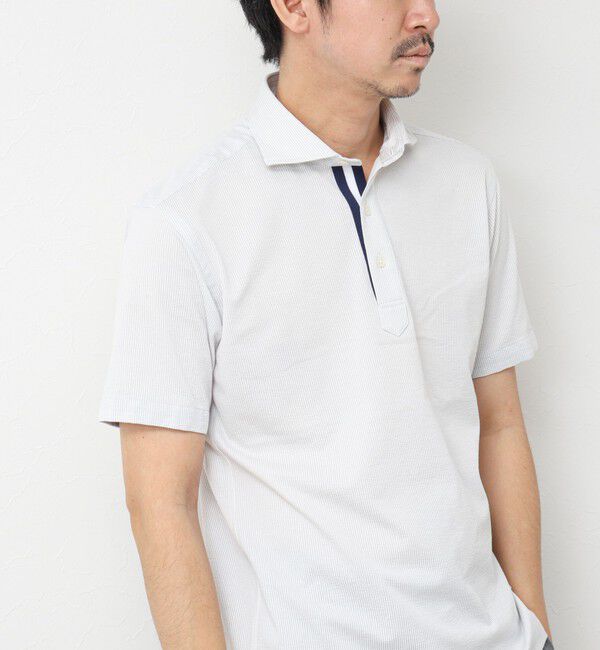 NOLLEY'S goodman「《ビジカジ対応》サッカーニットテープポロ ビズポロ 25SS」|ポロシャツ|