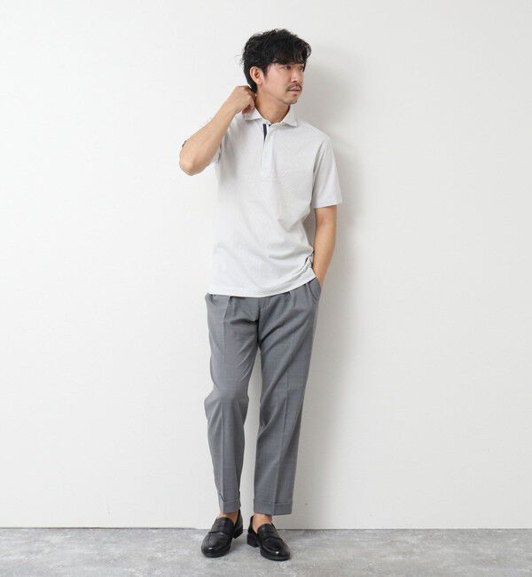 NOLLEY'S goodman「《ビジカジ対応》サッカーニットテープポロ ビズポロ 25SS」|ポロシャツ|