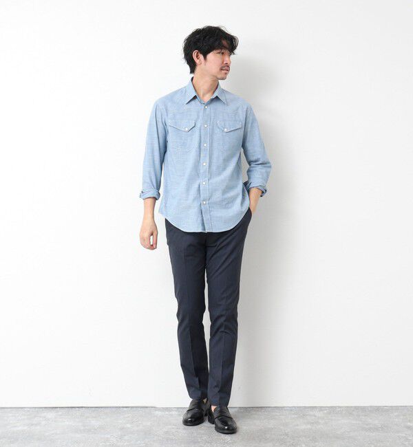 NOLLEY'S goodman「《ビジカジ対応》綿麻COOLMAX スリムフィットパンツ 25SS」|チノ|