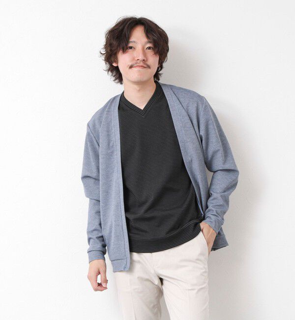 NOLLEY'S goodman「《ビジカジ対応》セミシルケットスムース ボーダー Vネック ドレスTシャツ 25SS」|Tシャツ・カットソー|