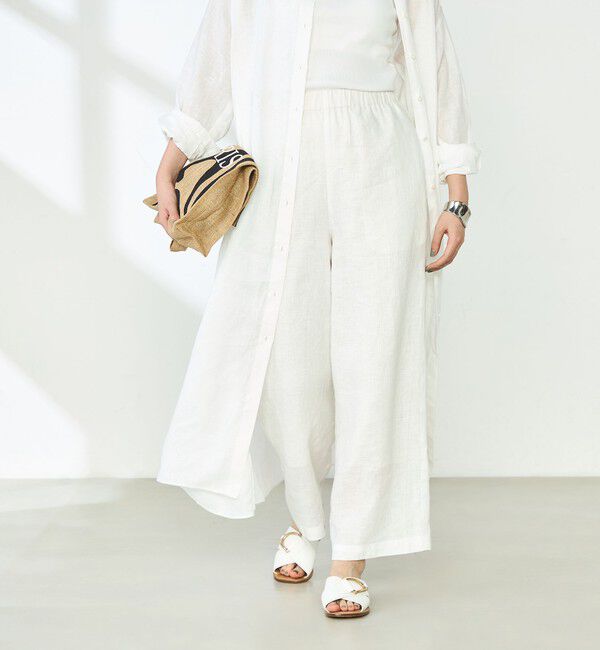 NOLLEY'S「【WEB STAFF恵☆別注カラーあり】《セットアップ対応》リネンセミワイドパンツ」|その他|