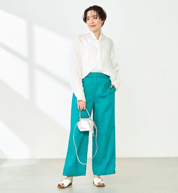 NOLLEY'S「【WEB STAFF恵☆別注カラーあり】《セットアップ対応》リネンセミワイドパンツ」|その他|