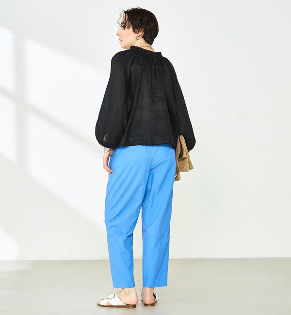 NOLLEY'S「《セットアップ対応》リネンフリル衿ブラウス」|シャツ・ブラウス|