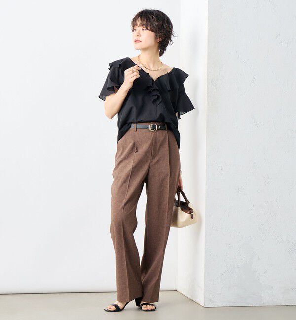 NOLLEY'S「《セットアップ対応》ウォッシャブルドライトロピカルセミワイド美脚パンツ」|その他|